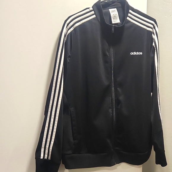 Woman's adidas Essentials Warm-Up 3 Stripes Track Jacket - Picture 4 of 4
